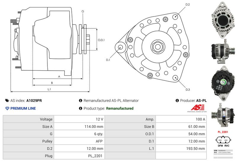 AS-PL A1029PR Alternator
