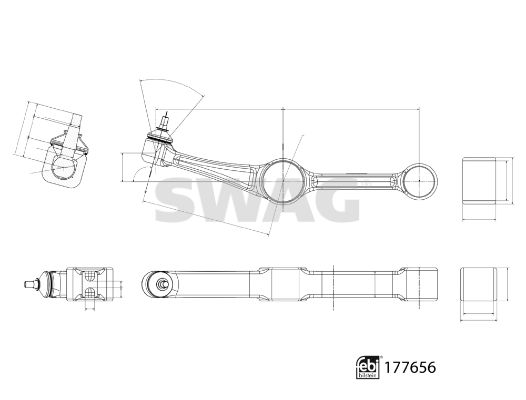 SWAG 33 10 4238 Control/Trailing Arm, wheel suspension