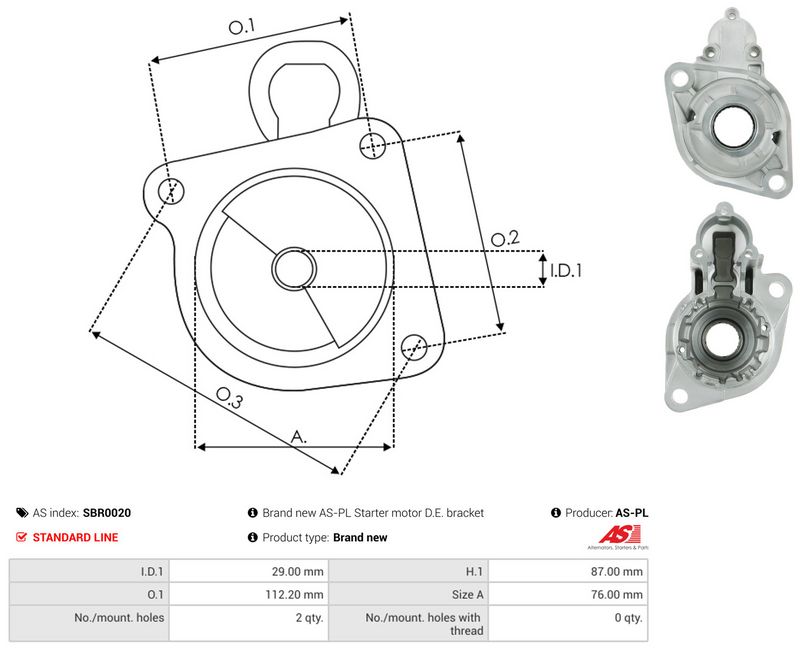Starterikaas, Karburaator, AS-PL SBR0020