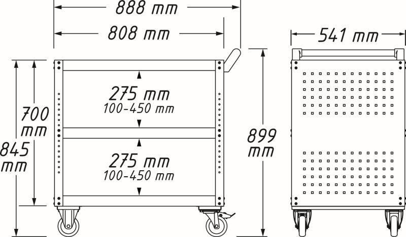 HAZET 167-3S Workshop Service Trolley