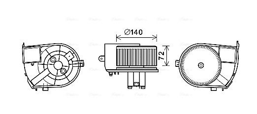 Pulseur d'air habitacle AVA QUALITY COOLING RT8590