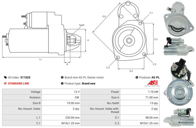 AS-PL S1102S Starteris