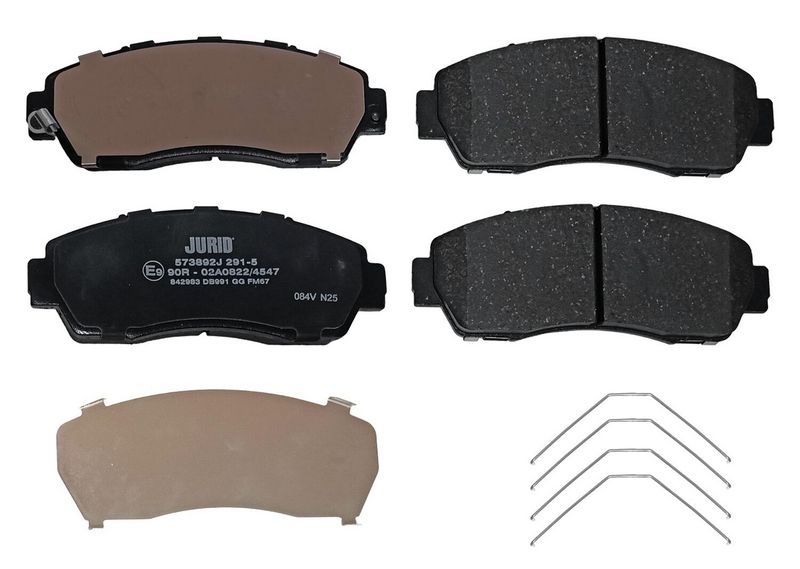 комплект спирачно феродо, дискови спирачки JURID