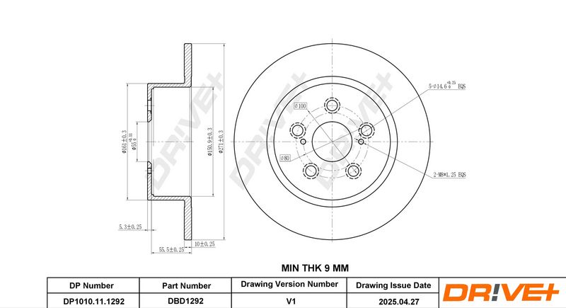 Disc frana DP1010.11.1292 Dr!ve+