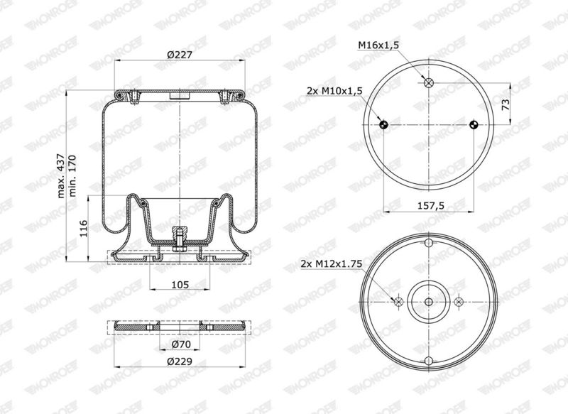 Mech, pneumatické odpružení ASP4103