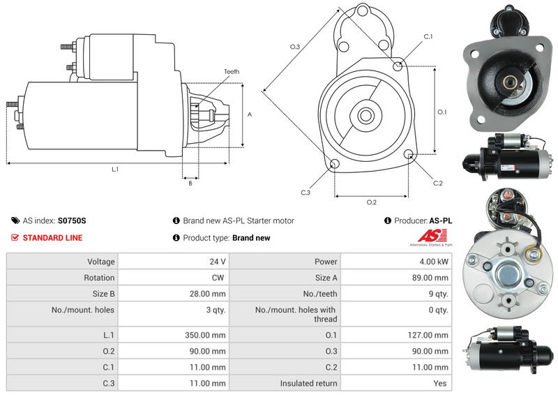 AS-PL S0750S Starter
