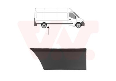 Накладка кузова зовнішня збоку права RENAULT Master III 10-; NISSAN NV400 10-21; OPEL Movano B 10-21 768F30006R