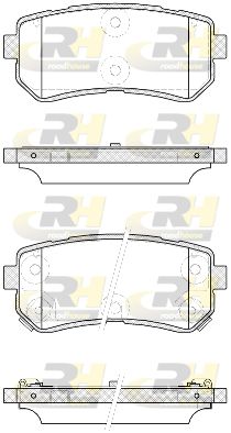 Комплект гальмівних накладок, дискове гальмо, Roadhouse 21209.42