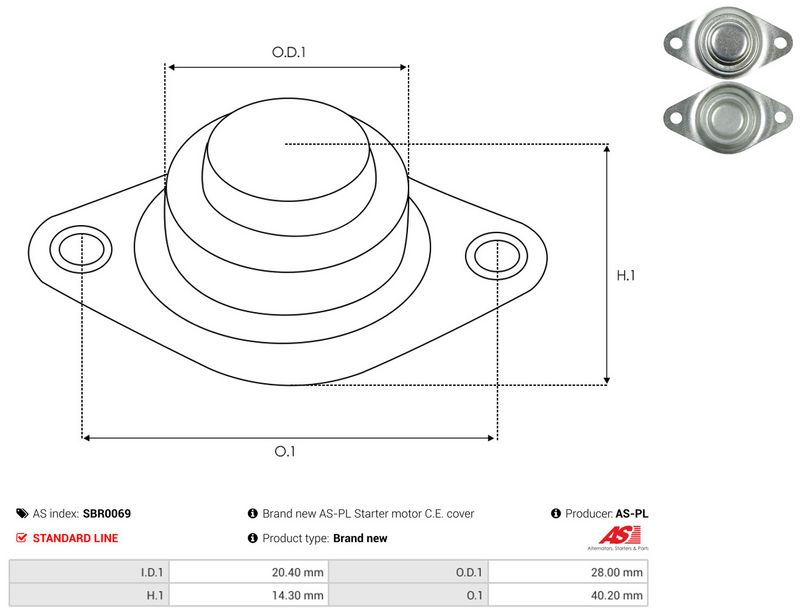 AS-PL SBR0069 Starter Lid, carburettor