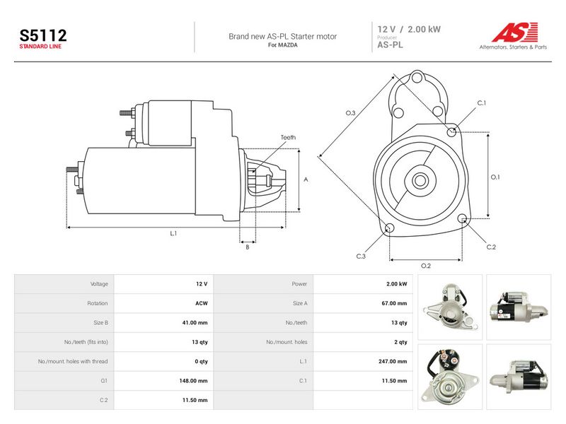 Starter, AS-PL S5112