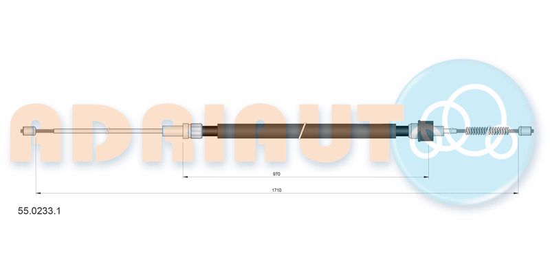 Тросовий привод, стоянкове гальмо, Adriauto 55.0233.1