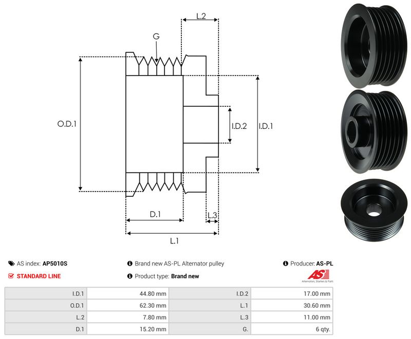 Rihmaratas, generaator, AS-PL AP5010S