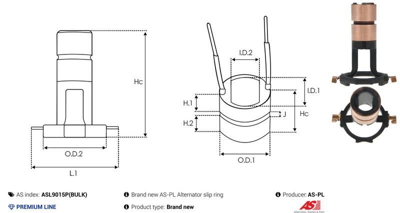 Rõngas, generaator, AS-PL ASL9015P(BULK)