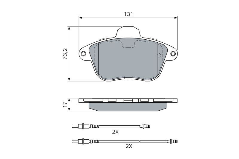 BOSCH 0 986 460 951 Brake Pad Set, disc brake