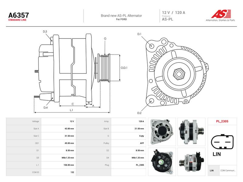 Generaator, AS-PL A6357