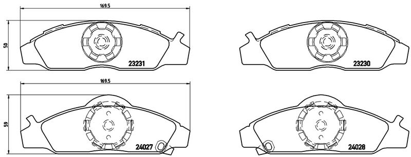 BREMBO P15008 Brake Pad Set, disc brake