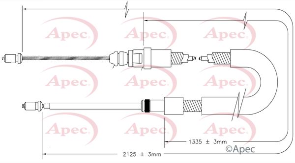 APEC Cable Pull, parking brake CAB1590
