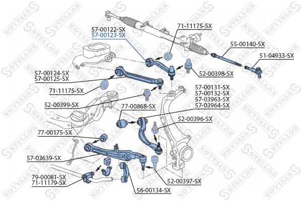 STELLOX 57-00123-SX Control/Trailing Arm, wheel suspension