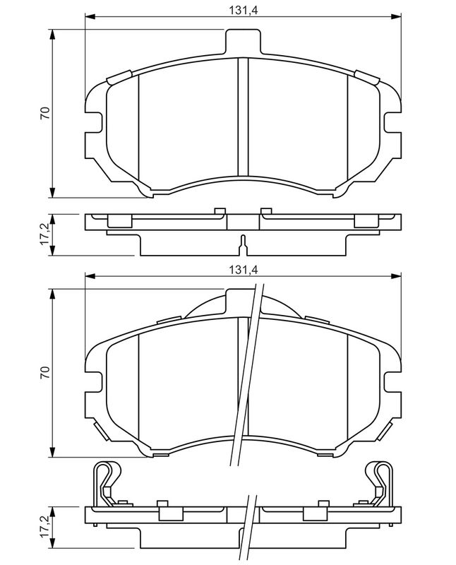 BOSCH 0986494426 Brake Pad Set, disc brake