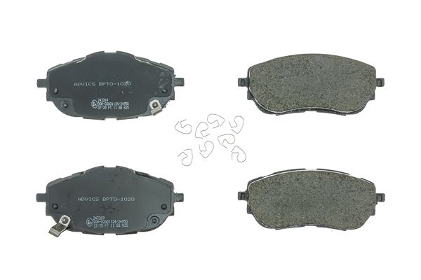 set placute frana,frana disc AISIN BPTO-1020