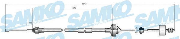 Тросовий привод, привод зчеплення, Samko C0277C