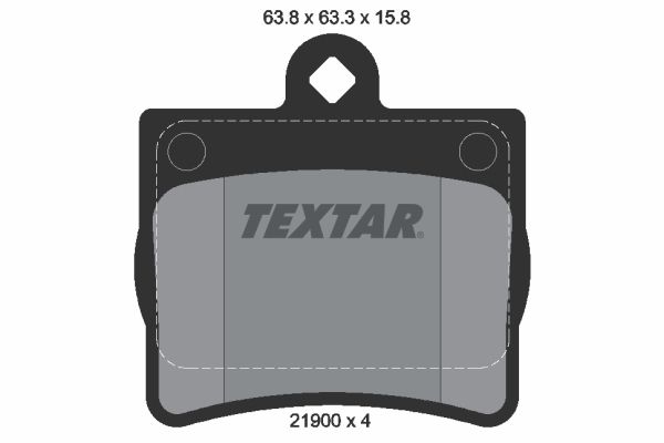 Комплект гальмівних накладок, дискове гальмо, Textar 2190003