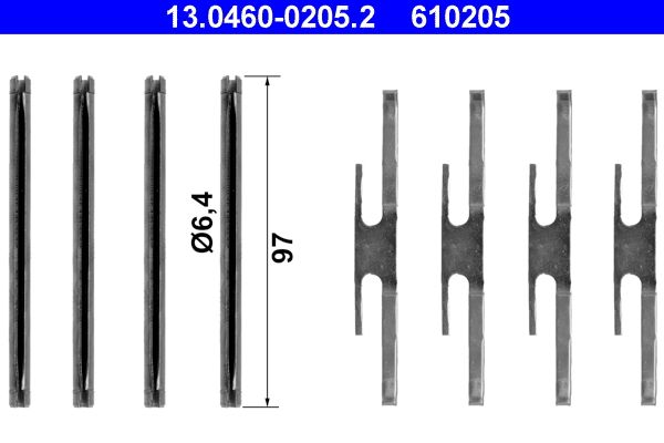 ATE Accessoireset, schijfremblok 13.0460-0205.2