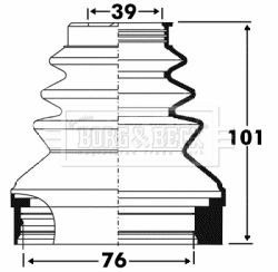 Borg & Beck cv joint boot kit - BCB2890