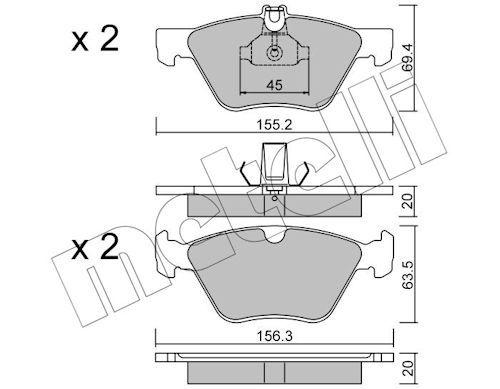 Plaquettes+de+frein+à+disque METELLI 22-0252-0