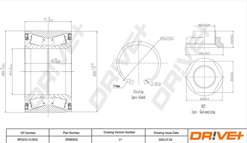 Set rulment roata DP2010.10.0532 Dr!ve+