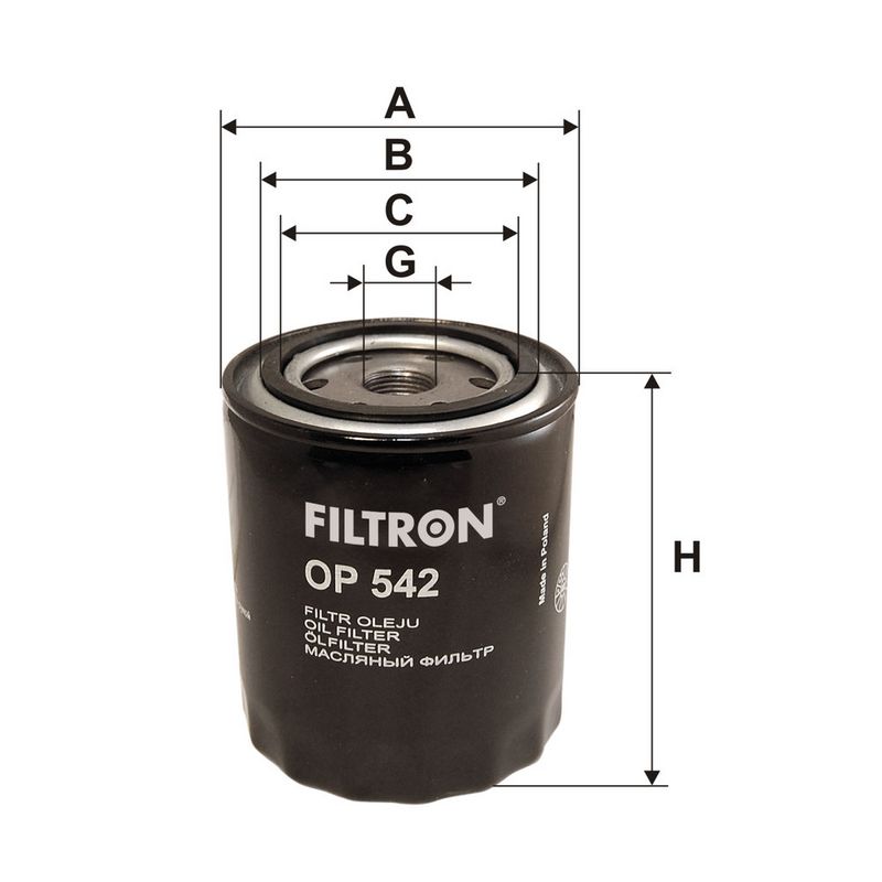 Õlifilter, FILTRON OP 542