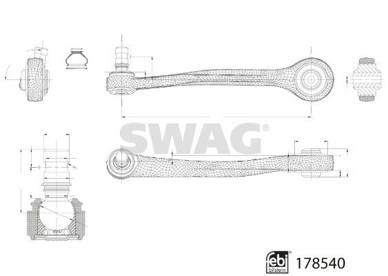 SWAG 33 10 4580 Control/Trailing Arm, wheel suspension