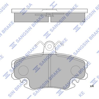 Комплект гальмівних накладок, дискове гальмо, Hi-Q SP1243