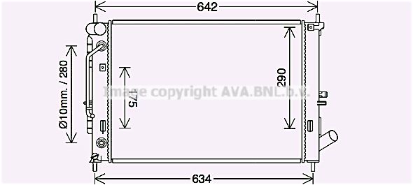 Радиатор охлаждения двигателя Elantra VI 1.6 и Aut. * 11/13- (Ava)