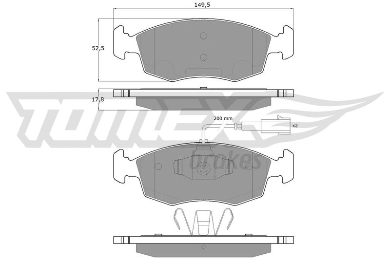 TOMEX Brakes TX 16-88 Brake Pad Set, disc brake