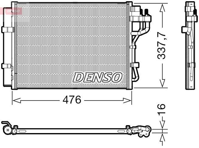 DENSO kondenzátor, klíma DCN41023