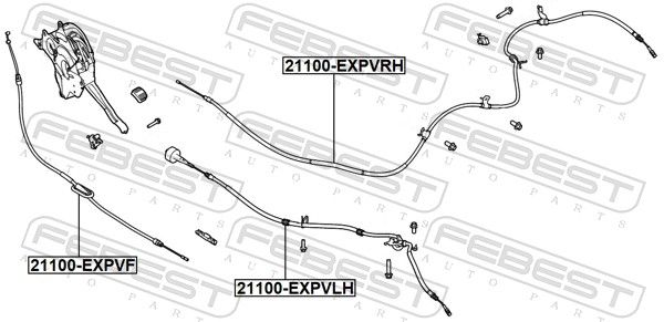 Tross, seisupidur, FEBEST 21100-EXPVF
