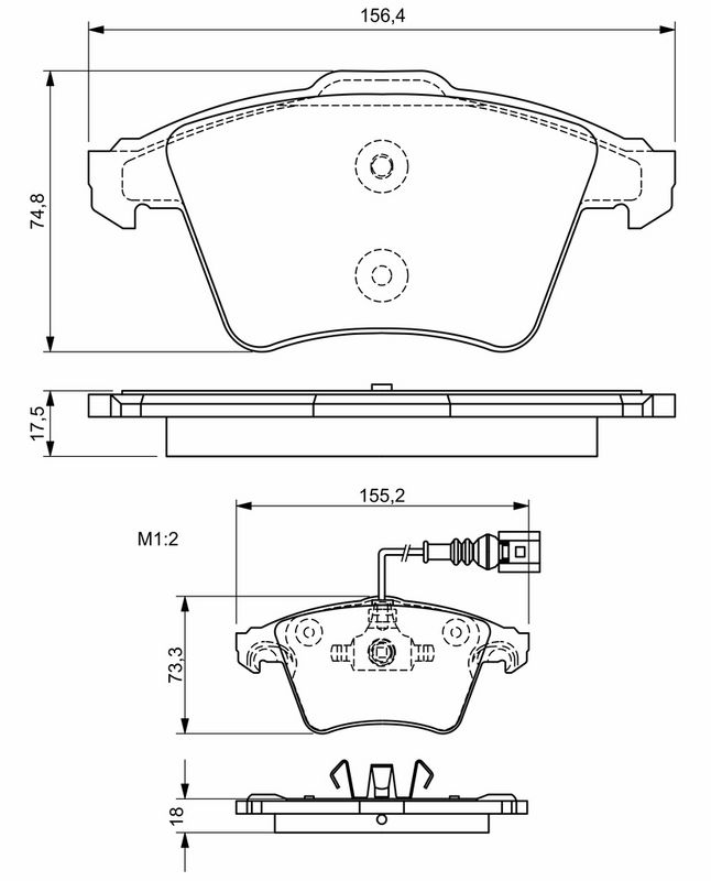 0986494203 BOSCH Комплект гальмівних колодок - дискові - Фото 7