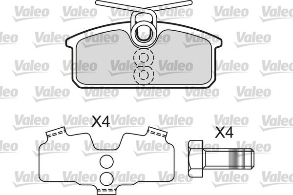 VALEO Remblokkenset, schijfrem 601662