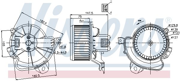 NISSENS 87086 Interior Blower