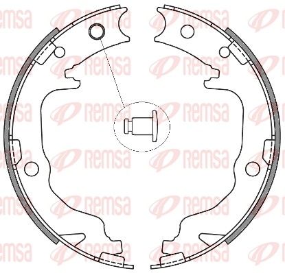 REMSA JEEP Гальмівні колодки барабанні Chrysler Sebring, Dodge Avenger, Mitsubishi