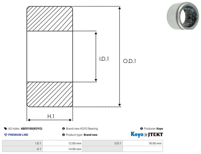 AS-PL ABE9100(KOYO) Bearing