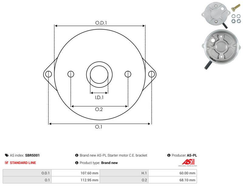 AS-PL SBR5001 Starter Lid, carburettor