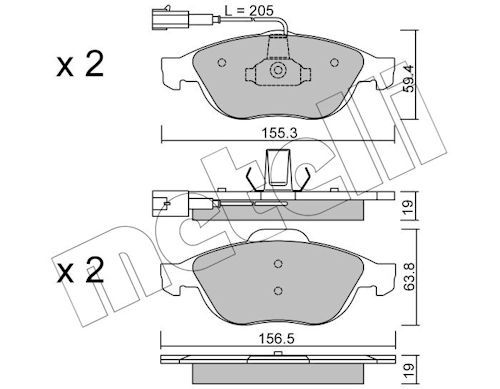 Plaquettes+de+frein+à+disque METELLI 22-0220-0