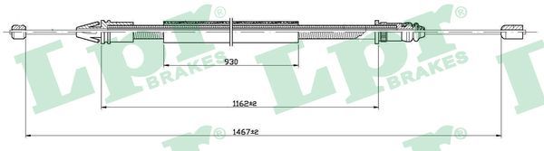 Тросовий привод, стоянкове гальмо, Lpr C0401B