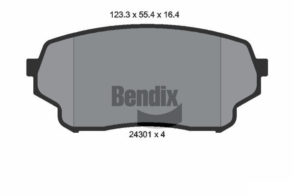 BENDIX Braking fékbetétkészlet, tárcsafék BPD2124