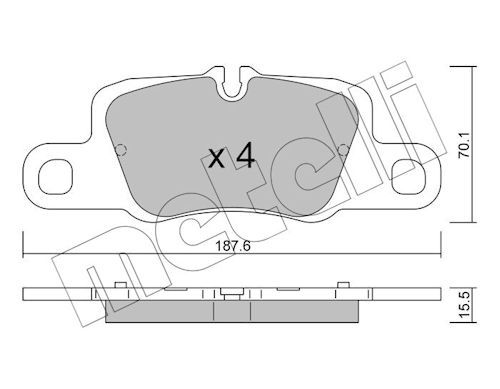 Plaquettes+de+frein+à+disque METELLI 22-1257-0