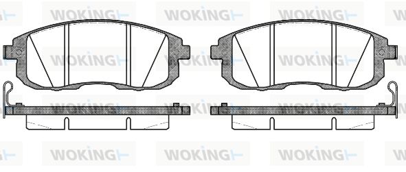 Комплект гальмівних накладок, дискове гальмо, Woking P3933.14