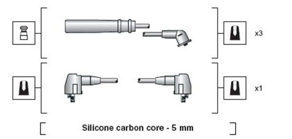 MAGNETI MARELLI gyújtókábelkészlet 941318111193