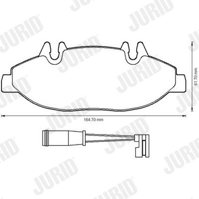 JURID Mercedess гальмівні колодки передній Vito,Viano 03- сист.BOSCH